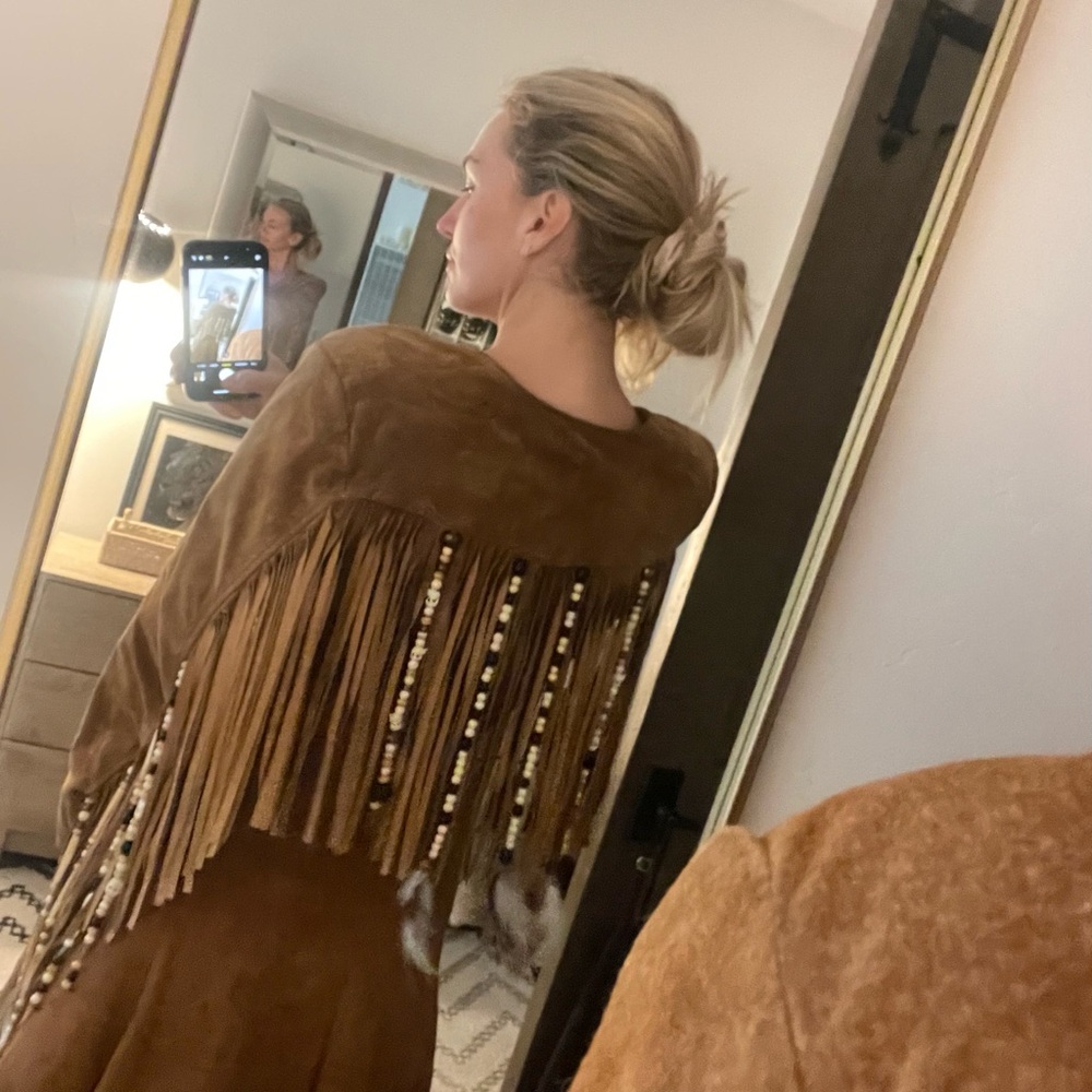 Wilson Brown Fringe Jacket + Midi Skirt